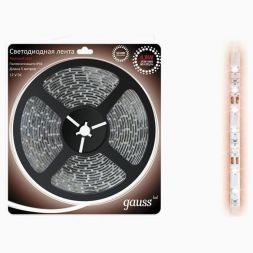 Лента Gauss LED 2835/60-SMD 4.8W 12V DC холодный белый (блистер 5м)
