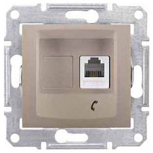 Розетка ТЛФ 1-ая Schneider Electric Sedna Титан RJ11