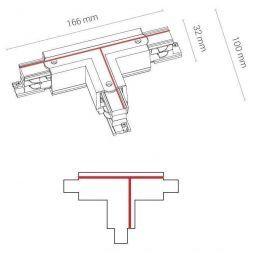 Коннектор T-образный левый 1 Nowodvorski Ctls Power 8243