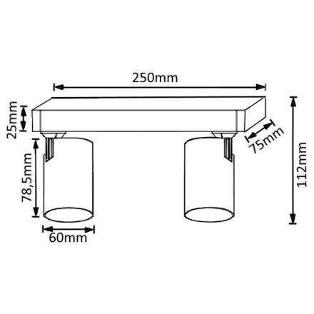 Спот Crystal Lux CLT 017CW2 L250 BL