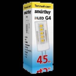 Капсульная светодиодная лампа 4,5W 3000K G4 Smartbuy SBL-G4 4_5-30K
