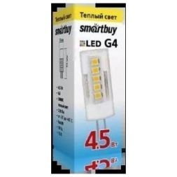Капсульная светодиодная лампа 4,5W 3000K G4 Smartbuy SBL-G4 4_5-30K