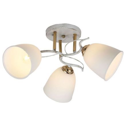 Светильник потолочный Linvel LV 9427/3 Эвет Белый/золото Е27 60W D550 H250мм