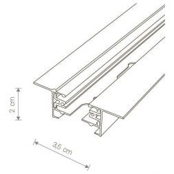 Шинопровод встраиваемый однофазный Nowodvorski Profile Recessed 9015