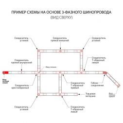 Ввод питания для трехфазного шинопровода левый Elektrostandard TRP-1-3-L-BK