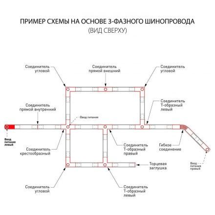 Ввод питания для трехфазного шинопровода левый Elektrostandard TRP-1-3-L-BK