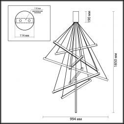 Подвесной светодиодный светильник Odeon Light 3860/96B
