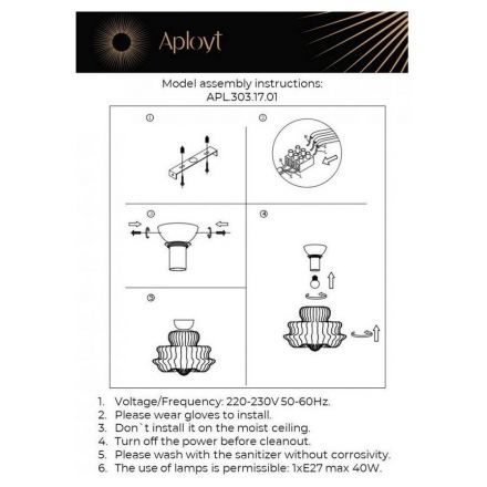Потолочный светильник Aployt APL.303.17.01