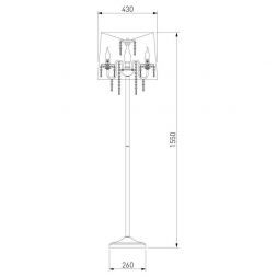 Торшер Eurosvet 2045/3F хром + белый хрусталь
