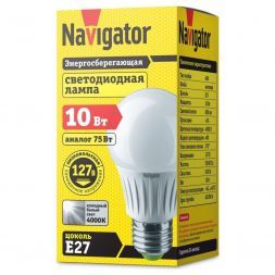 Лампа Navigator 61 664 NLL-A60-10-127-4K-E27