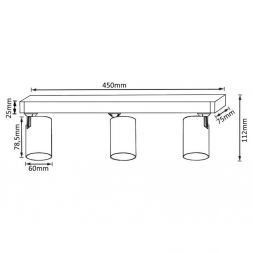 Спот Crystal Lux CLT 017CW3 L450 BL