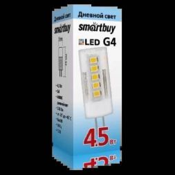 Капсульная светодиодная лампа 4,5W 4000K G4 Smartbuy SBL-G4 4_5-40K