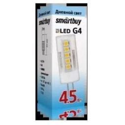 Капсульная светодиодная лампа 4,5W 4000K G4 Smartbuy SBL-G4 4_5-40K